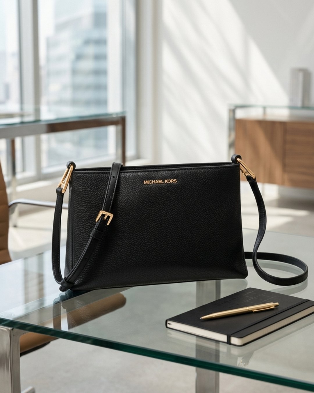 Cartera Michael Kors Negra Crossbody