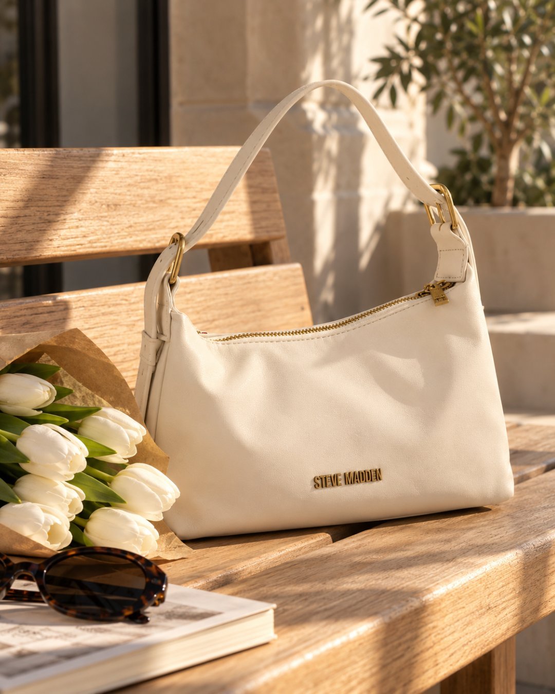 Cartera Steve Madden Crema Shoulder Bag