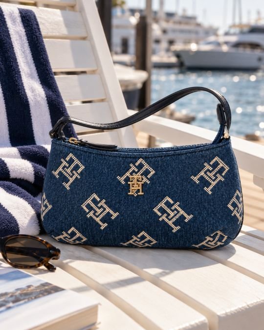 Cartera Tommy Hilfiger Denim Monogram Shoulder Bag