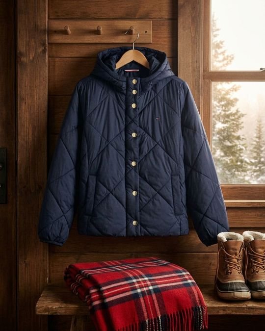 Casaca Acolchada Tommy Hilfiger Azul Marino